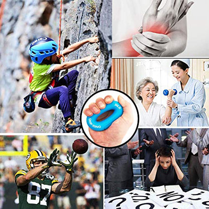 Boaton Hand Grips for Gym, Weightlifting, Pull-ups, Rock Climbing - Boys and Girls - color: 50LB-blue