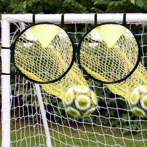 Soccer Training Target Foldable Soccer Top Bins Target Small Goal Easy to Attach and Detach, for Football Shooting Accuracy Practice - color: 2 yellow