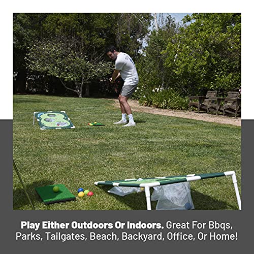 Golf Cornhole Set - Golf Yard Game - Chipping Practice Set for Both Indoors and Outdoors - Perfect Golf Gift for Men