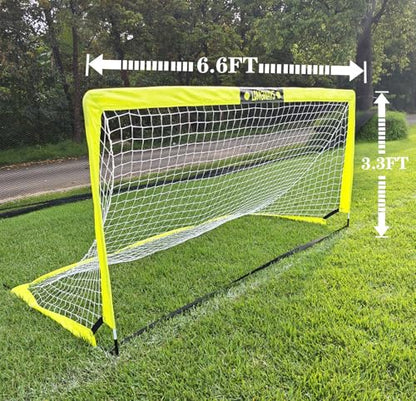 LOMGWAYS Soccer Goal – Foldable Frame Net for Kids + Youth – Indoor + Outdoor Soccer Goal with Carry Bag – Easy Set up – Multiple Sizes for Practice & Games