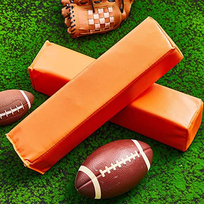 Deekin 8 Pcs Football End Zone Pylons Anchorless Pylon Markers Sand Weighted, Regulation 18" x 4" x 4", Orange