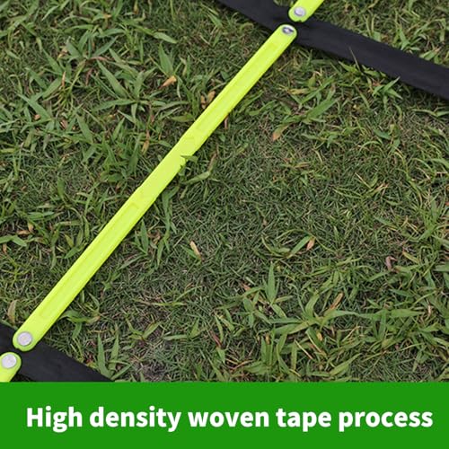 Agility Ladder for Gym Home Use, Football Basketball Reaction Training Equipment with Carry Bag Portable Agility Training Ladder - color: Green