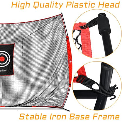 Gagalileo Golf Hitting Net with Target：Professional Heavy Duty Practice Net for Driver Swing Training Backyard Garage - size: 7x8ft