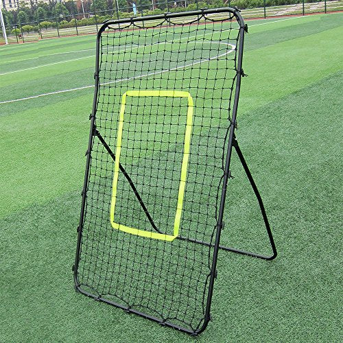 Adjustable Volleyball Rebounder Net 4.5x3 Ft,Volleyball Training Equipment for Lacrosse, Baseball, Soccer,Tennis,Backyard Volley Ball Practice Volleying Bumping Spiking Hitting