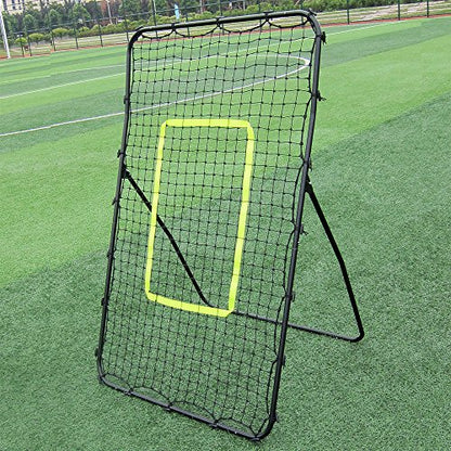 Adjustable Volleyball Rebounder Net 4.5x3 Ft,Volleyball Training Equipment for Lacrosse, Baseball, Soccer,Tennis,Backyard Volley Ball Practice Volleying Bumping Spiking Hitting