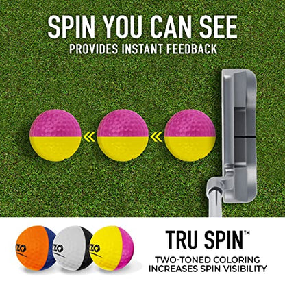 Izzo Golf Tru Spin Foam Practice Balls - with Option of shagger/Practice Set - style: Tru Spin 12 Pack