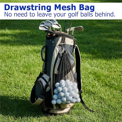 4 PCS Mesh Drawstring Bag, Black Nylon Mesh Ball Bag, Multipurpose Storage Bags for Collecting Half Balls, Tennis, Toys, Beach, Sports Gym, Travel