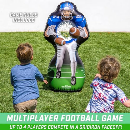 GoSports Football Toss Game for Kids - 4 ft Inflatable Receiver Touchdown Toss Game