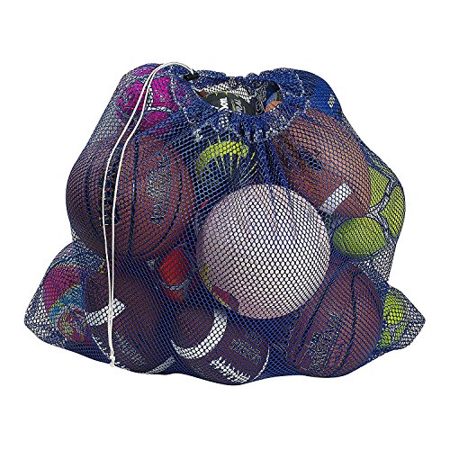 Mesh Equipment Bag - 32” x 36” and 24” x 36” - Adjustable, sliding drawstring cord closure. Perfect mesh bag for parent or coach, making it easy to transport and keeping your sporting gear organized.