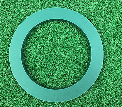 MAZEL Golf Putting Cup/Ring for Training Aid Indoor & Outdoor - All-Direction Practice Hole Putting Accuracy Trainer - color: Green Rubber Ring