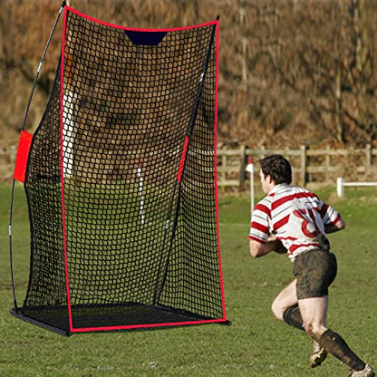 Football Throwing Quarterback Net: 7x4FT Foldable Target Toss Training Game for Backyard Field Teens Adults Practice Gifts