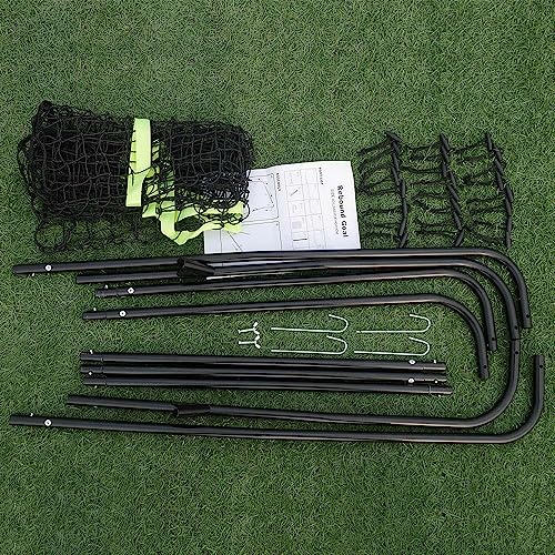 Youth Pitching Return Football Training Net Pitchback Rebound Throwing Sport - Portable and Lightweight - Black