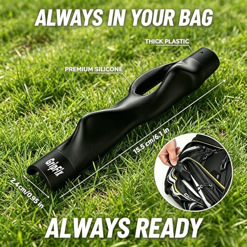 Golf Grip Trainer - Portable Swing Training Aid for Correct Hand Positioning & Muscle Memory - Non-Slip ABS & TPR Tool Fits Most Golf Clubs - Perfect Golf Gift for Men, Women & Beginners