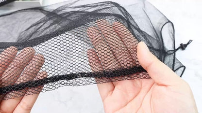 6 Pcs large Mesh Bag 24 x 48 inch Ball Mesh Drawstring Storage Sports Equipment Bag for Balls Beach - color: Green