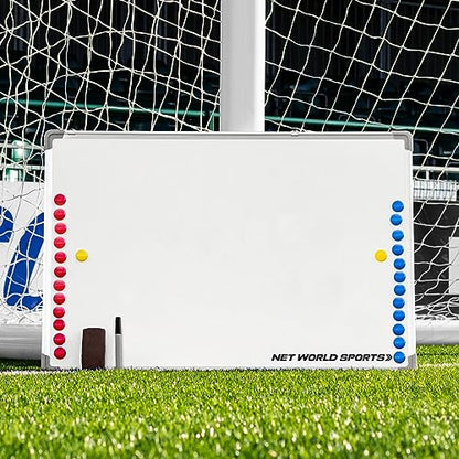 FORZA 35in x 24in Double-Sided Sports Coaching Whiteboard | 13 Sport Options - Dry Erase Board Equipped with Magnetic Markers, Pen & Eraser (Plain, Without Carry Bag) - size: Without Carry Bag, style: Plain