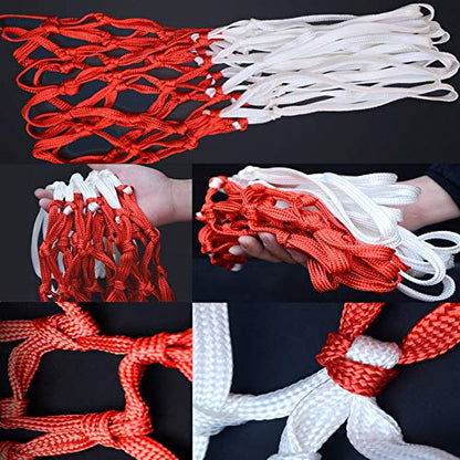 Basketball Net 2 PCS Heavy Duty All Weather Basketball Nets Replacement Backboard Accessories for Standard Rim Hoop Outdoor Indoor