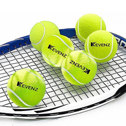 KEVENZ 12/24-Pack Standard Pressure Training Tennis Balls, Highly Elasticity, More Durable, Good for Beginner Training Ball