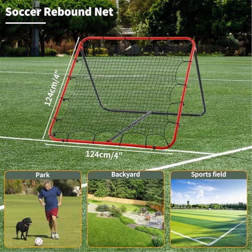 Rebounder Soccer 4'x4', Rebound Net, Bounce Back Net for Ball Games Practice and Training