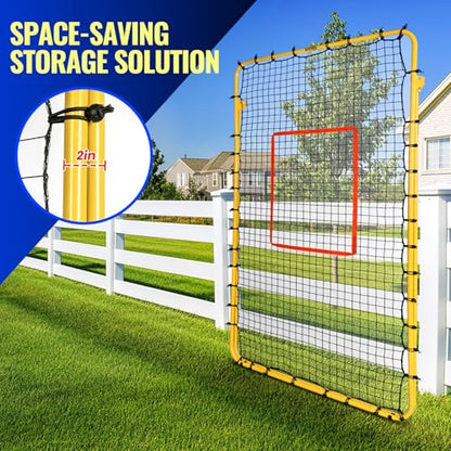 SPOYNAL 7x4 FT Volleyball Rebounder Net, 5-Angle Volleyball Training Equipment, Adjustable Rebounder Net Practice Setting, Spiking, and Bumping, Practice Net for Baseball, Softball, Lacrosse, Soccer