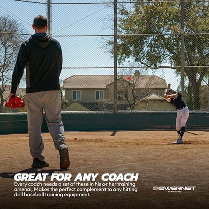 PowerNet Crusher Training Baseballs, Baseball Hitting Trainer for Improved Speed, Power & Coordination, Batting Practice Baseballs