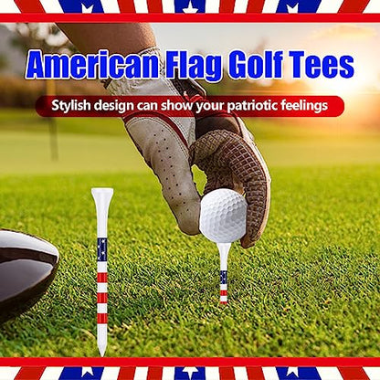 Dukars 3-1/4" Performance Golf Tees, Stars and Stripes, 100 Count