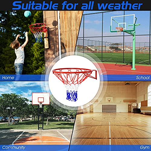 Goplus Replacement Basketball Rim Net, 18inch Portable Basketball Hoop Wall Door Mounted Indoor Outdoor Hanging Outside