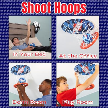 Jesser Basketball Hoop with Balls | Fun Indoor Game for All Ages 6+, Gift for Kids, Children, Teens & Families, Bedroom & Playroom | Toy for Boys & Girls (Ceiling Hoop or Over The Door) - size: Ceiling Hoop