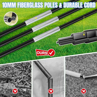 Pro-Grade Kids Backyard Soccer Goal, Tear-Resistant 5-Layer Polyester Soccer Net & 10mm Poles for Maximum Durability, 4x3ft/6x4ft/7x5ft, Pop Up Portable Soccer Training Equipment Set with Size 4 Ball - size: 6 ft x 4ft, style: Blue