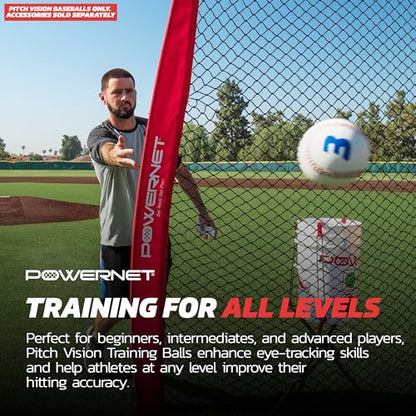 PowerNet Pitch Vision Training Baseballs, 4 Multicolored Numbered Sides, Improve Batter's Pitch Recognition for Curveballs, Sliders and Breaking Balls, Baseball Training Equipment - style: 9 Pack