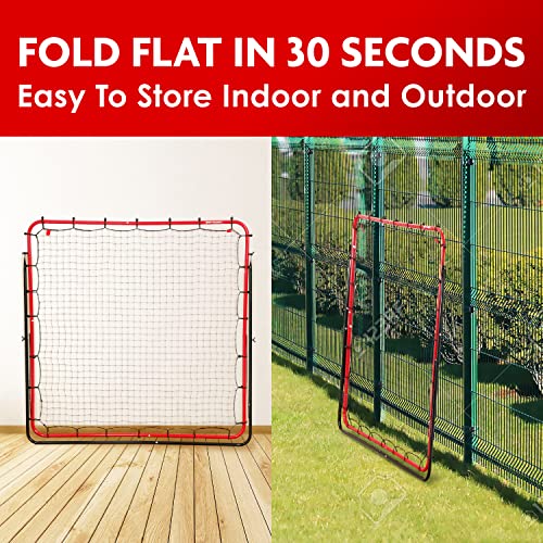 Soccer Rebounder, Kickback Rebound Net - Football Training Gifts, Aids & Equipment for Kids, Teens & All Ages, Perfect Storage