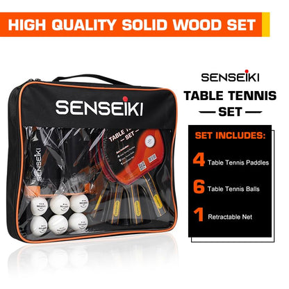Ping Pong Paddles - High-Performance Set with Premium Table Tennis Rackets, 3-Star Ping Pong Balls, Compact Storage Case | Table Tennis Set