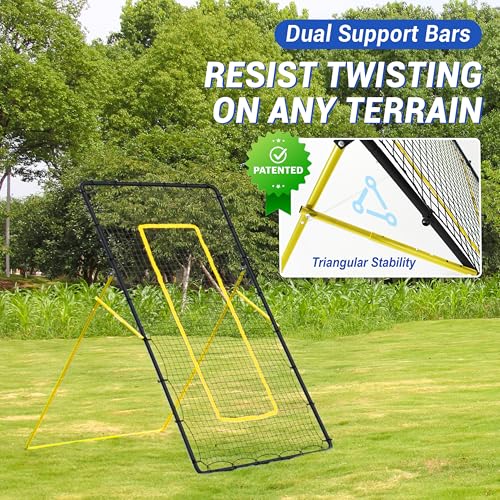 2-in-1 Volleyball Rebounder Net, Adjustable 7×4 ft to 4.5×4 ft Bounce Back Training Rebound Equipment with Angle Customization for Volleying, Bumping, Spiking Practice - color: Black