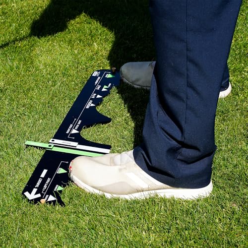 Izzo Golf Sure Stance Golf Swing Training Aid -Ball Position Trainer - style: Left Handed