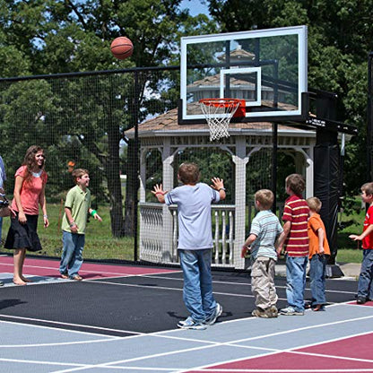 Professional 180º Heavy Duty Breakaway Basketball Rim，18 inch Flex Rim Goal Replacement Fits 5"x5", 5"x4", 4"x3"，5"x3" Hole Pattern Backboard