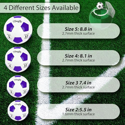 Soccer Ball Size 4 with Pump Needle Classic Thicker PU Tight Weaved Suitable for Youth Boy Girl League Game Trainning