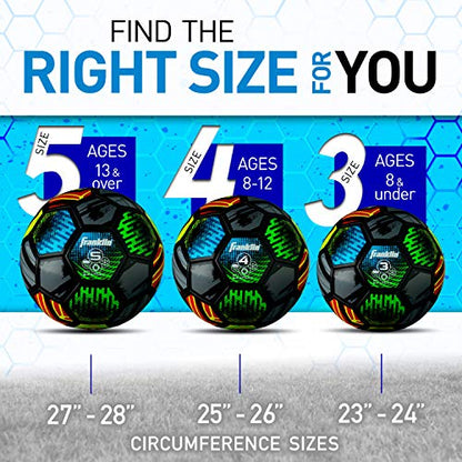Franklin Sports Mystic Soccer Balls - Soccer Ball and Air Pump Sets - Multiple Size Soccer Balls - Soft Cover - Perfect for Kids and Adults - size: Size 3 - Ages 8 & Under