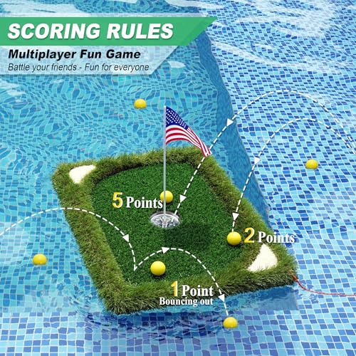 SENSECLUB Foldable Chipping Net & Floating Green, Indoor Golf Practice Chipping Target, Backyard Golf Game & Gifts - style: Floating Chipping Green