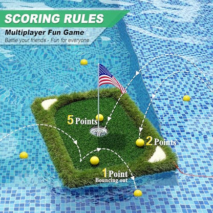 SENSECLUB Foldable Chipping Net & Floating Green, Indoor Golf Practice Chipping Target, Backyard Golf Game & Gifts - style: Floating Chipping Green
