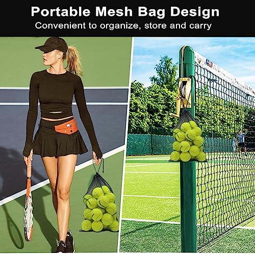 Tennis Balls, 12 Pack Advanced Tennis Ball Practice Balls, Tennis Balls for Dog, Come with Mesh Bag for Transport, Good for Beginner Training Tennis Ball