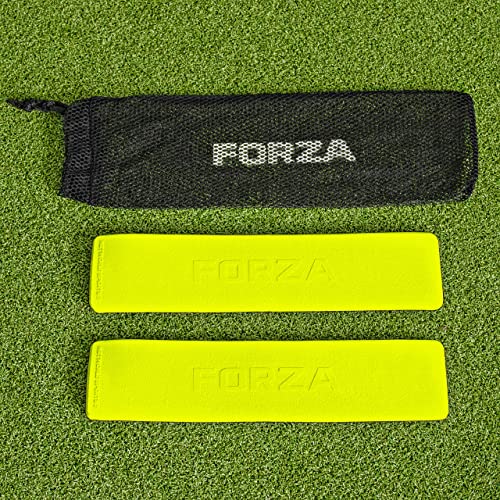 FORZA Throwdown Pitch Line Markers | Pack of 10 Weatherproof Rubber Field/Court Line Markers | 9 Colors Available - color: Fluro Yellow