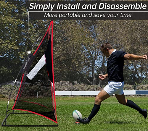 Gagalileo Football Kicking Cage for Quarterback - Passing&Punting Practice in Backyard Park Field Drills with Carrying Bag
