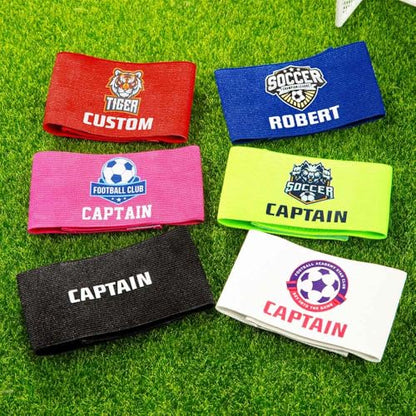 Personalized Captain Armbands for Soccer Cycling Sports Funeral Events Charity | Custom Captain Armband with Team Logo and Name Table Captain Arm Band | Soccer Armband for Youth Adult Team Leaders