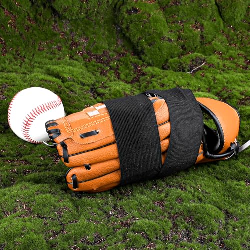 Vin Beauty 3 PCS Glove Wrap Band, Elastic Baseball and Softball Glove Strap, Durable Gloves Wrap for Quickly Forming Pocket Universal Fit Elastic Gloves Bands for Adult Youth Baseball Softball Mitts
