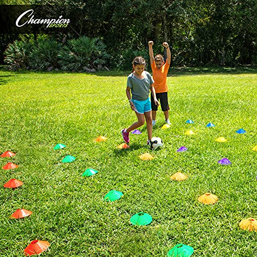 Champion Sports 7.5" Diameter Flexible Saucer Field Cone for Athletics and Social Distancing, Purple