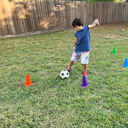 Versatyle Heavy Duty Agility Training Cones (2 in, 6 in, 9 in, 12 in, 28 in) for Sports, Kids Coaching, Multipurpose Field Marker Cones, Soccer, Basketball Drills, Bike, Motorcycle, Traffic Training