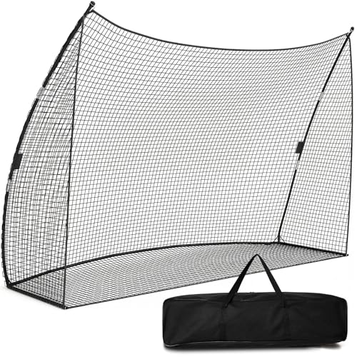 Golf Net 10x7FT, Portable Golf Practice Hitting Net for Backyard, Training Equipment with Carry Bag for Swing Chipping Training, Ideal for Outdoor Indoor, Black