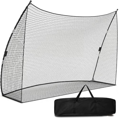 Golf Net 10x7FT, Portable Golf Practice Hitting Net for Backyard, Training Equipment with Carry Bag for Swing Chipping Training, Ideal for Outdoor Indoor, Black