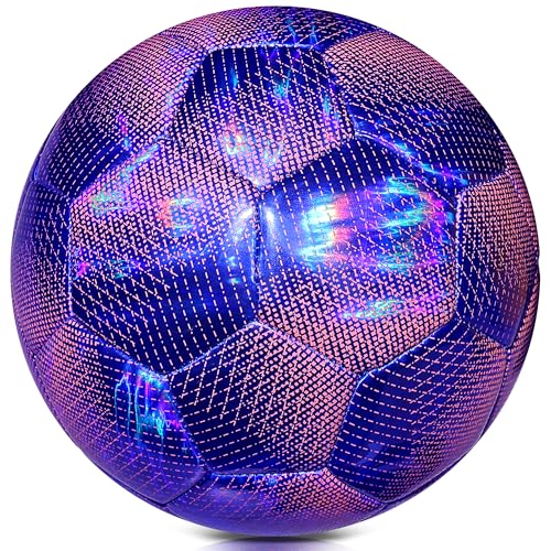 EVZOM Futsal Ball,Futsal Soccer Ball Size 4 for Adult Indoor Training(Purple)