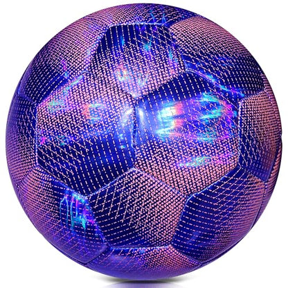 EVZOM Futsal Ball,Futsal Soccer Ball Size 4 for Adult Indoor Training(Purple)