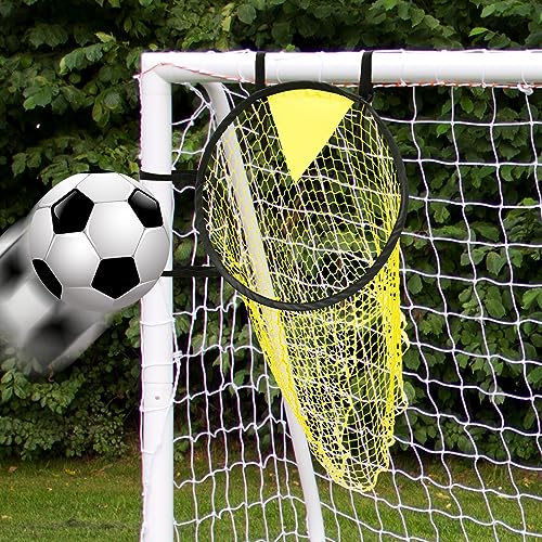 Soccer Training Target Foldable Soccer Top Bins Target Small Goal Easy to Attach and Detach, for Football Shooting Accuracy Practice - color: yellow